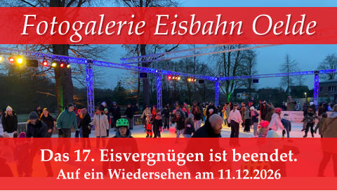 Fotogalerie Eisbahn Oelde Das 17. Eisvergnügen ist beendet.Auf ein Wiedersehen am 11.12.2026